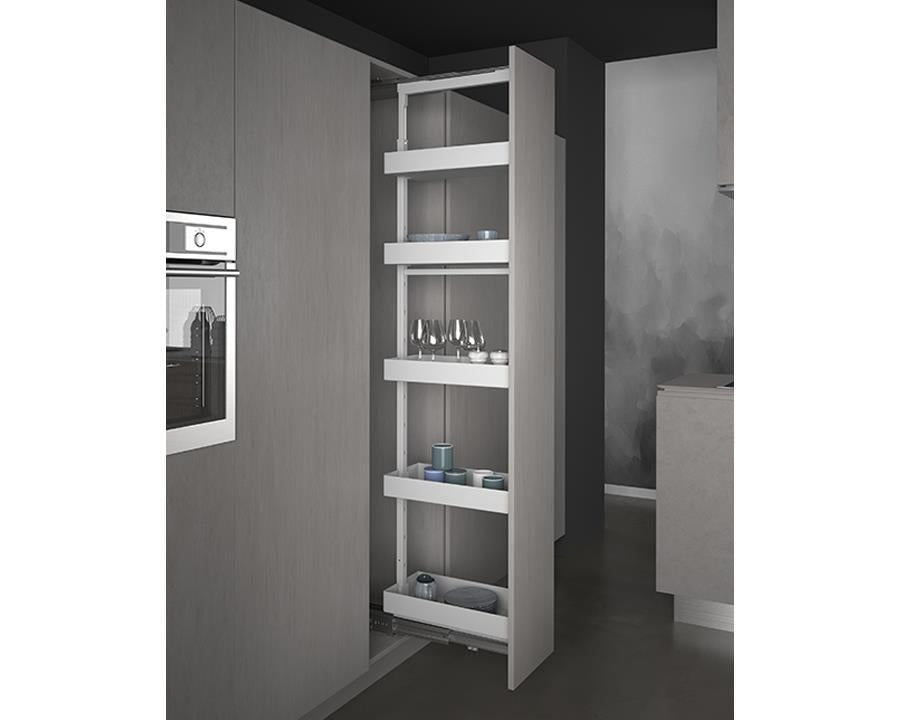 SIGE™ Pro Line Set of 5 Baskets for Pull Out Pantry | White | 400mm Carcase by W&B