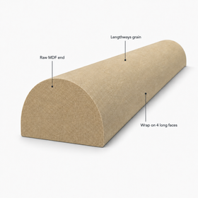 Half Round Timber Batten | 24mm x 48mm | Steccawood by Polytec