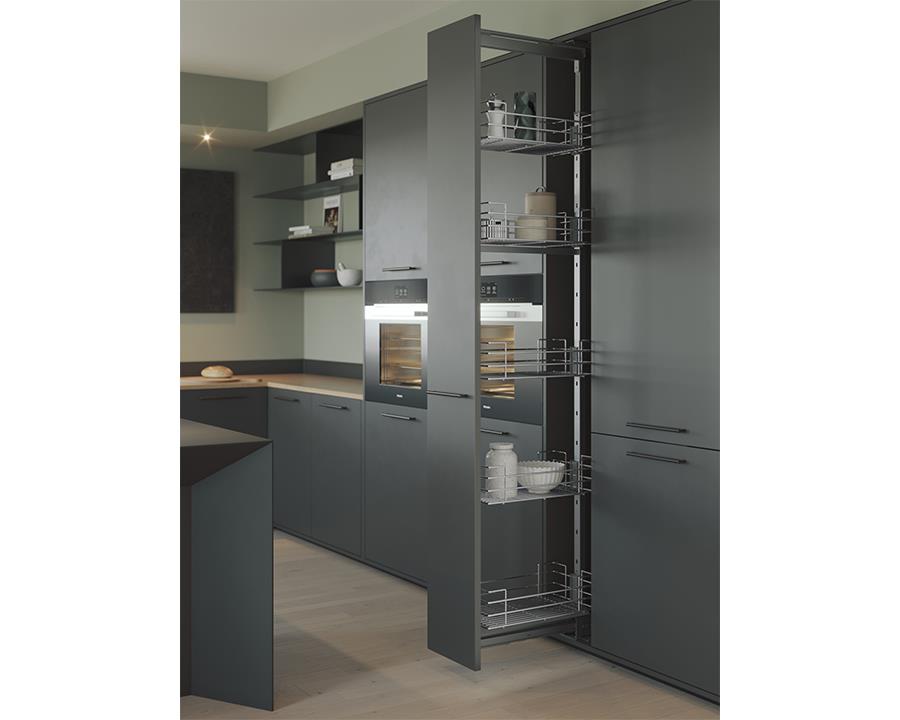 SIGE Valore Set of 5 Wire Bottom Baskets | 300mm Pull-Out Pantry
