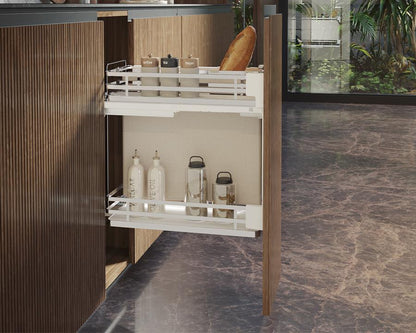 SIGE™ Bottom Mount Soft Close Bottle Rack. For 450mm Carcase