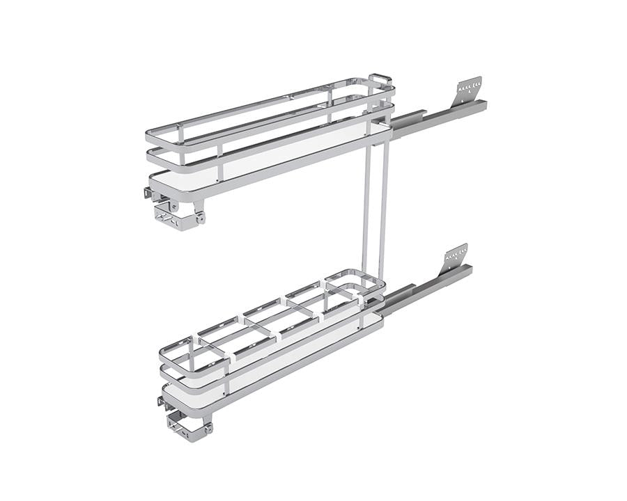 SIGE™ Side Mount Soft Close Bottle Rack Left Hand. For 150mm Carcase