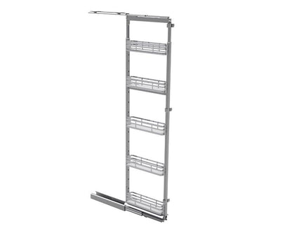 SIGE™ Pull Out 5 Soft Close Pantry | 200mm Carcase | Includes 80kg Runners, Brackets and 5 Chrome Baskets