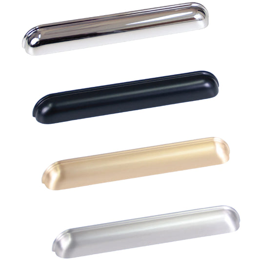 Salvano by Momo modern cabinet handle in sleek finish, contemporary handle for kitchen cupboards, drawers, and furniture doors