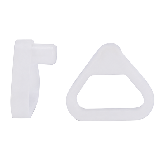Translucent plastic shelf support retaining clip for 5mm cabinet and wardrobe shelf holes