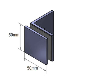 Wall to Glass Shower Screen Bracket Brushed Brass