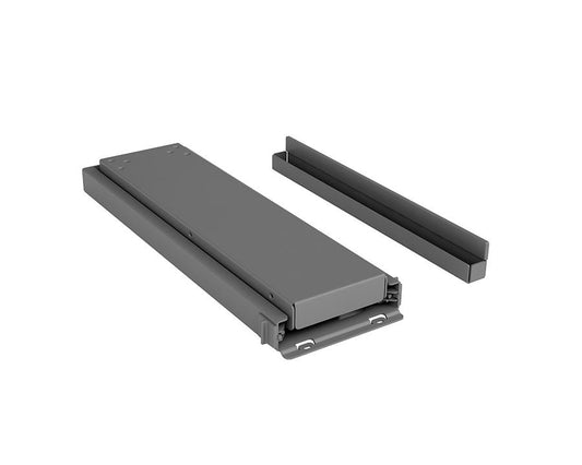 Sige Materia door follow pantry slides with soft close mechanism, designed for smooth pull-out kitchen cabinet storage systems