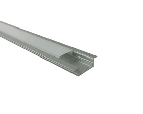 Aluminium Silver Lighting Channel and Opaque Diffuser. Size: 2900mm by W&B