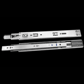 Silver Ball Bearing Drawer Slide Pair 500mm - Soft close