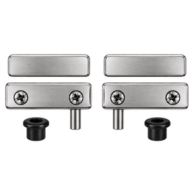 Simplex-Inset Glass Door Hinge | Brushed Chrome