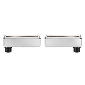 Simplex-Inset Glass Door Hinge | Brushed Chrome