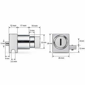 Lock for Sliding Door Rail System