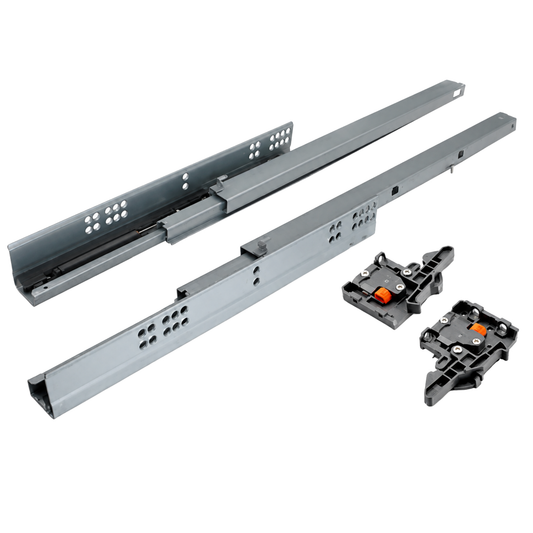 450mm soft close concealed undermount drawer runners with full extension and 40kg load capacity