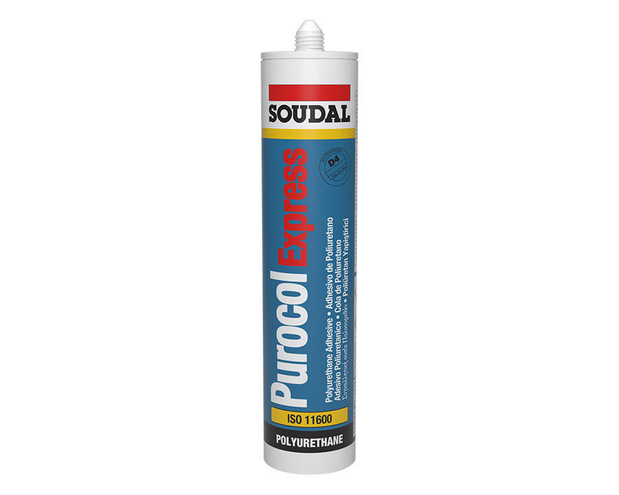 Soudal Purocol Express 310ml transparent polyurethane wood adhesive fast curing waterproof glue for timber bonding and construction use