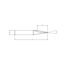 Special Carbride - Vee Tools | 12.70mm D | 22mm L2 | 12.70mm S | 89mm L | 60° A