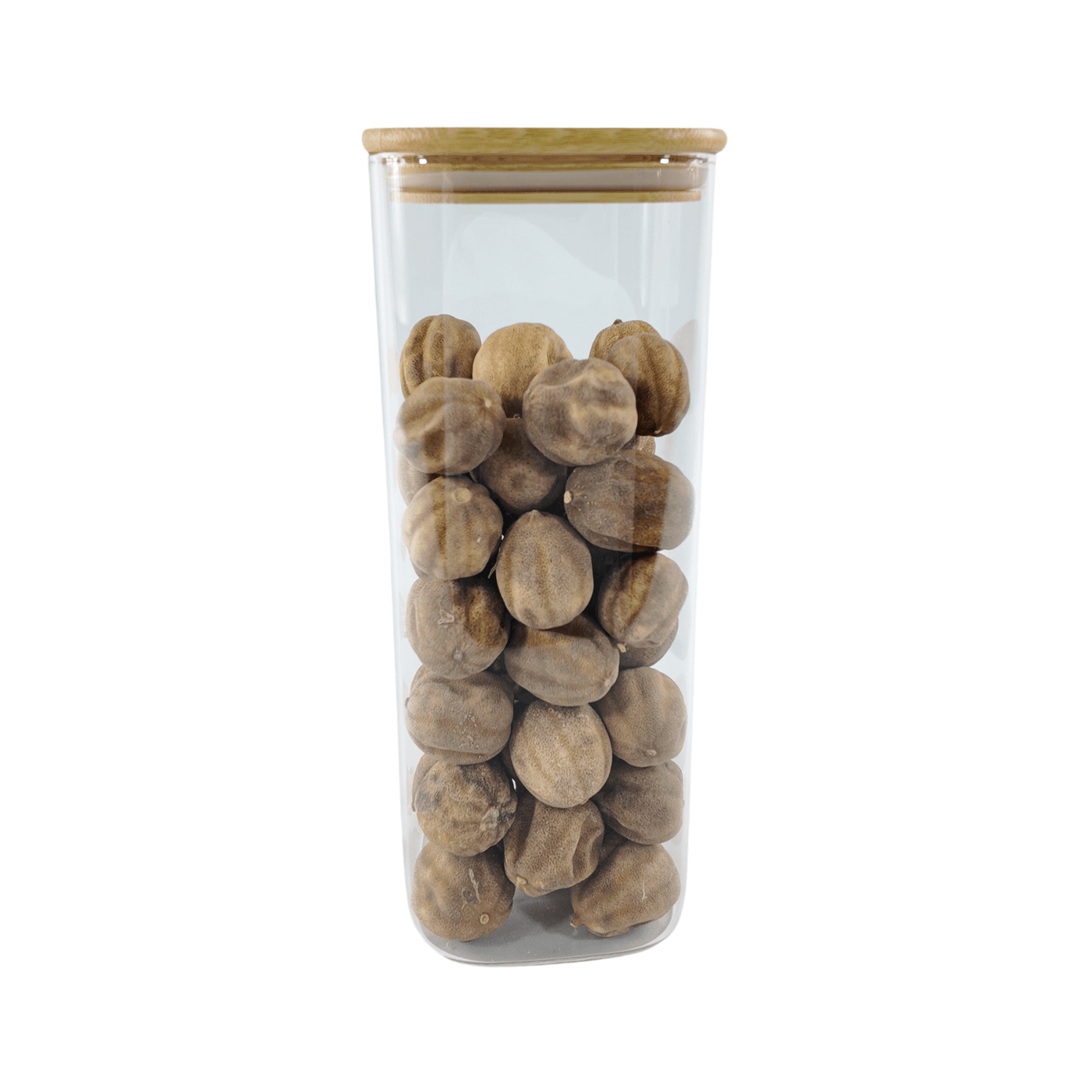 Square Glass Jar with Bamboo Lid – 1500ml Pantry Storage
