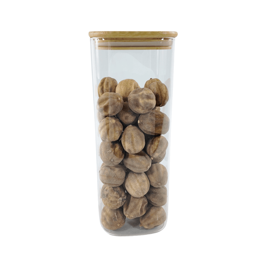 Square Glass Jar with Bamboo Lid – 1500ml Pantry Storage-0