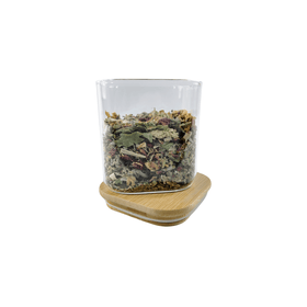 Square Glass Jar with Bamboo Lid – 750ml Pantry Storage