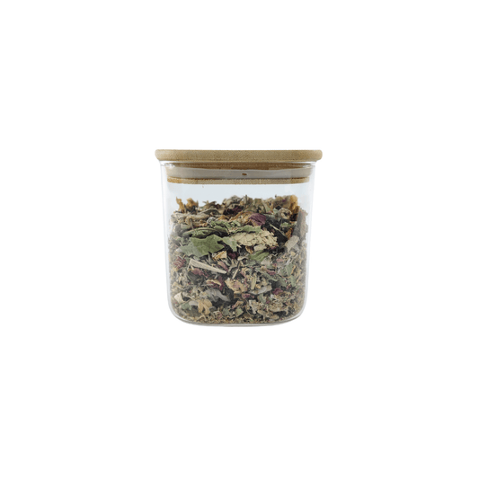 Square Glass Jar with Bamboo Lid – 750ml Pantry Storage-0