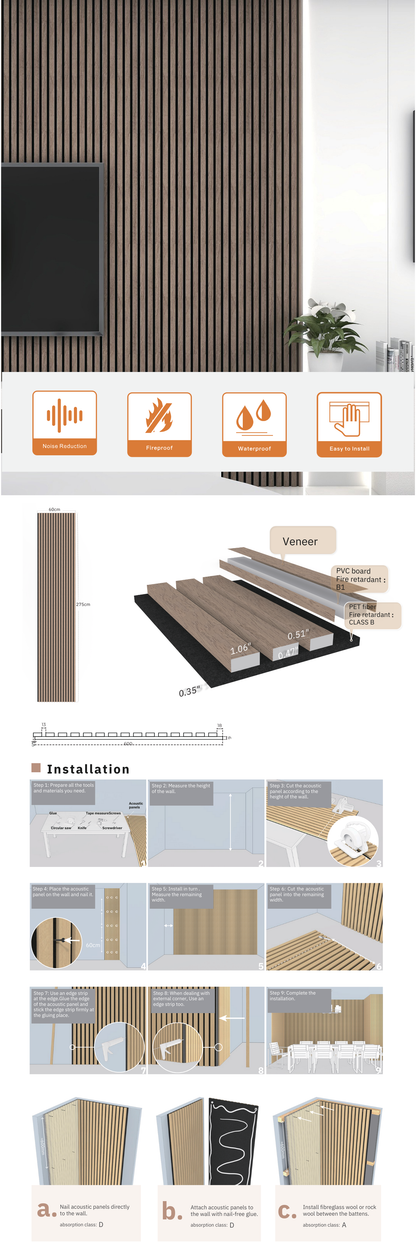 Acoustic Square Panel | Walnut Oak