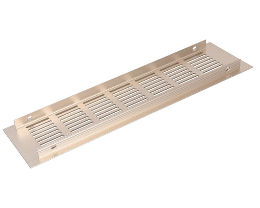 300 x 80mm stainless steel look multi-function vent for cabinets, wardrobes, and furniture, providing improved airflow and ventilation.