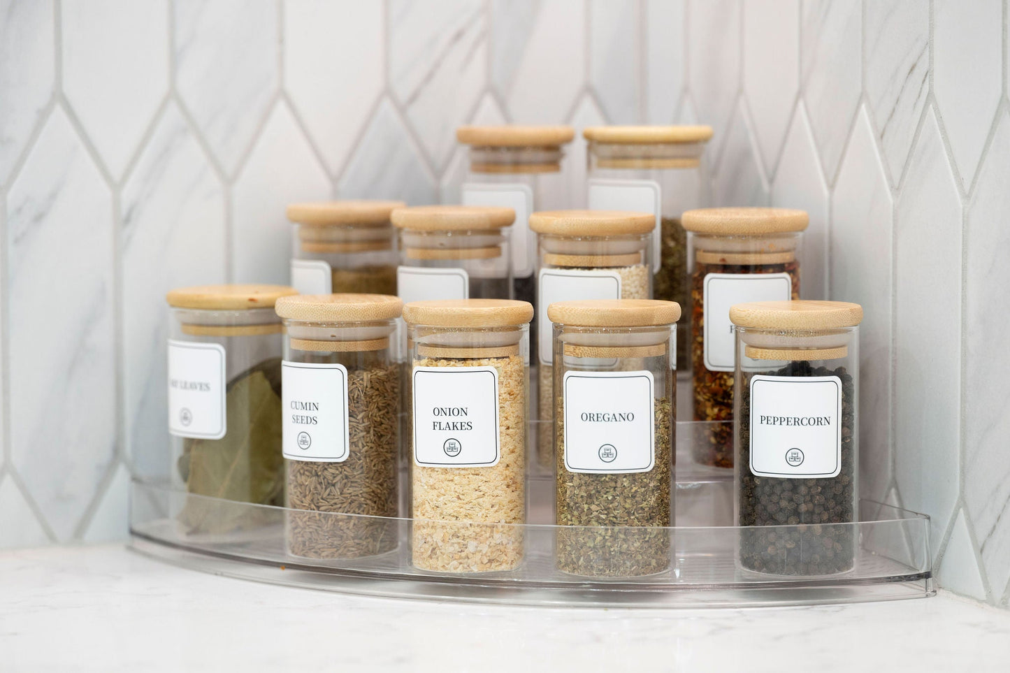 Clear 3-Tier Corner Spice Rack-3