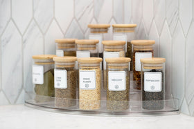 Clear 3-Tier Corner Spice Rack