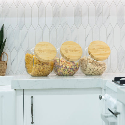 Round Tilt Glass Jar with Bamboo Lid – 4 L-1