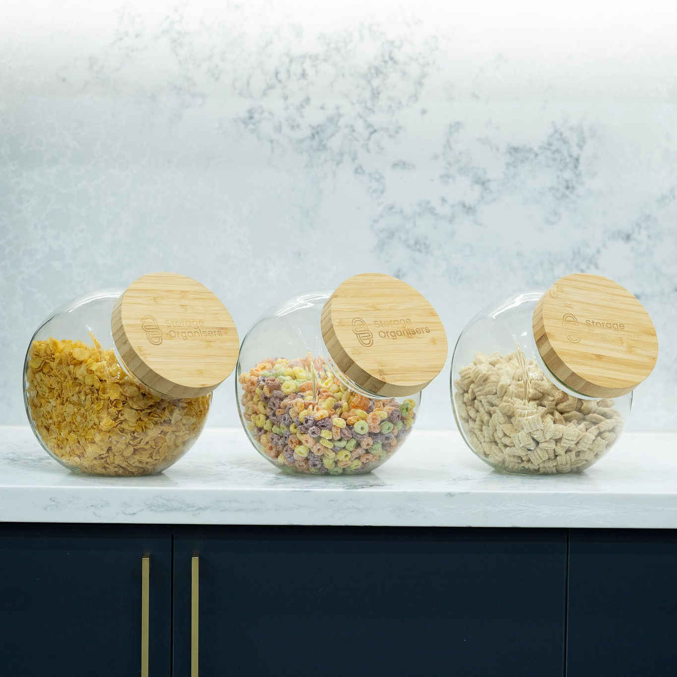 Round Tilt Glass Jar with Bamboo Lid – 4 L