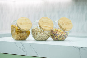 Round Tilt Glass Jar with Bamboo Lid – 4 L