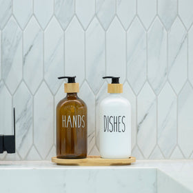 Brown Glass Pump Bottle – 500 ml Refillable Dispenser