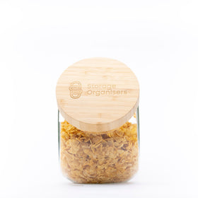 Round Tilt Glass Jar with Bamboo Lid – 4 L