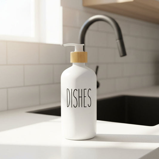 White Glass Pump Bottle – 500 ml Refillable Dispenser-0