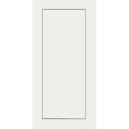 Surano shaker wardrobe and barn door in Blossom White, 25mm MDF panel with durable painted finish, ideal for modern wardrobes, sliding barn doors, and interior renovations.