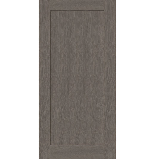 Surano shaker wardrobe and barn door in Havana Oak woodgrain finish, 25mm MDF sliding door with modern panel design for wardrobes, bedrooms, and interior barn door applications.
