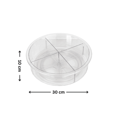 Tall Round Clear Rotating Tray - Lazy Susan-1