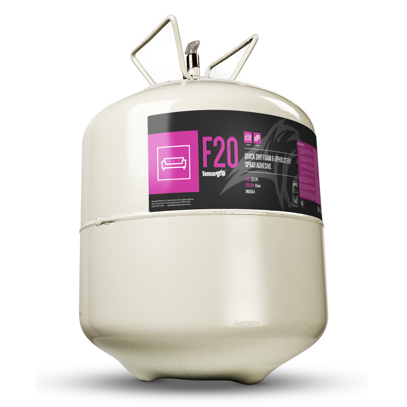 TENSORGRIP F20 ADHESIVE CANISTER CLEAR-FLAMABLE 22 LITRE