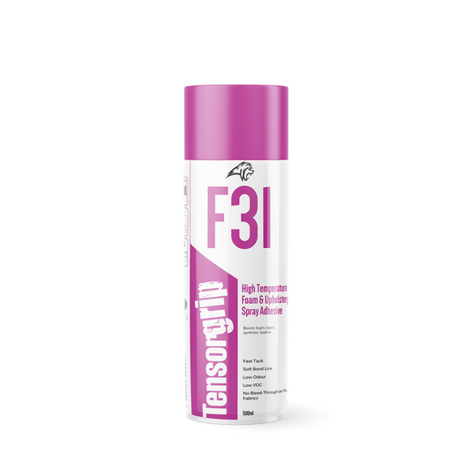 TensorGrip F31 Adhesive Spray 500ml aerosol can – strong, fast-drying multi-surface glue for wood, metal, plastic, and crafts