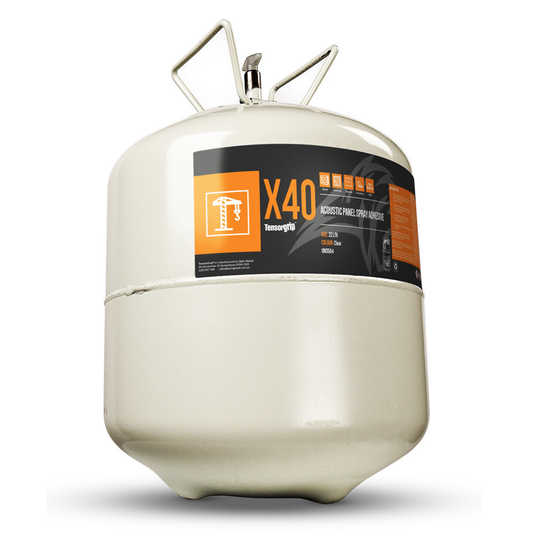 TensorGrip X40 22L clear flammable spray adhesive canister for high strength bonding in industrial and professional applications