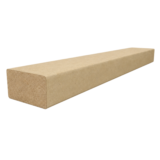 Raw STECCAWOOD timber batten 17mm x 38mm by Polytec for decorative wall and ceiling applications.