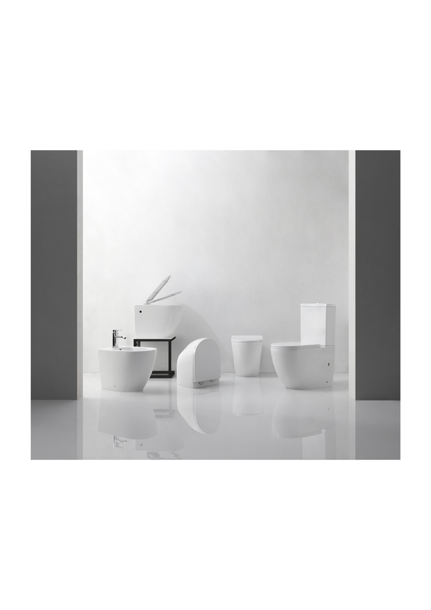 Imperial Floor Standing Bidet | Matte White | Square