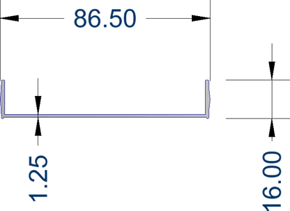 Wall Jamb 5.5m - Wardrobe Aluminium Framing - Imperial Glass and Timber