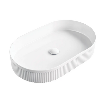 Imperial Fluted Wash Basin | Matte White | 570MM