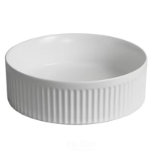 Imperial Fluted Wash Basin | Matte White | 410MM