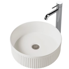 Imperial Fluted Wash Basin | Matte White | 410MM