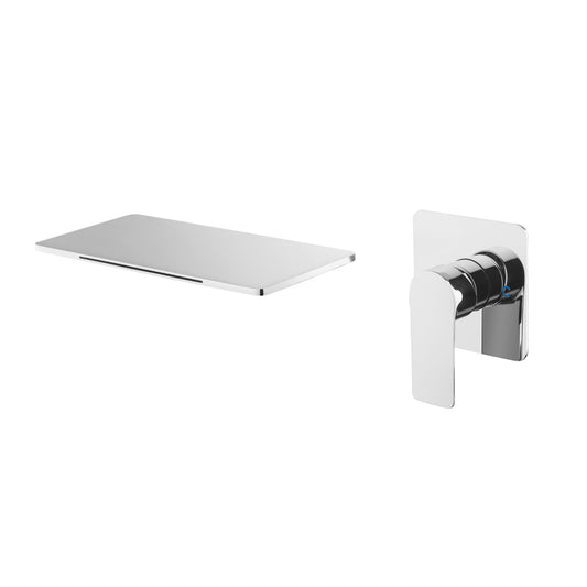Imperial luxury in-wall waterfall basin mixer tap for bathroom vanities, featuring a modern concealed design, smooth waterfall water flow, and precise temperature control.
