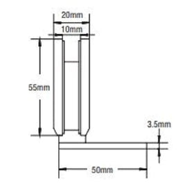 Wall to Glass Offset Shower Screen Hinge Chrome