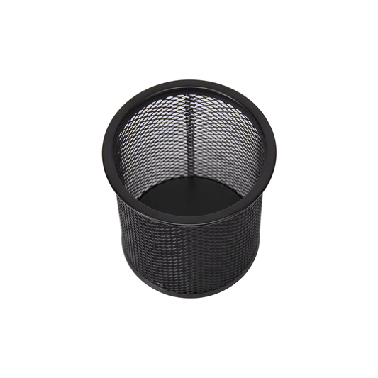 Black Mesh Pen Cup for Desk Organisation-0
