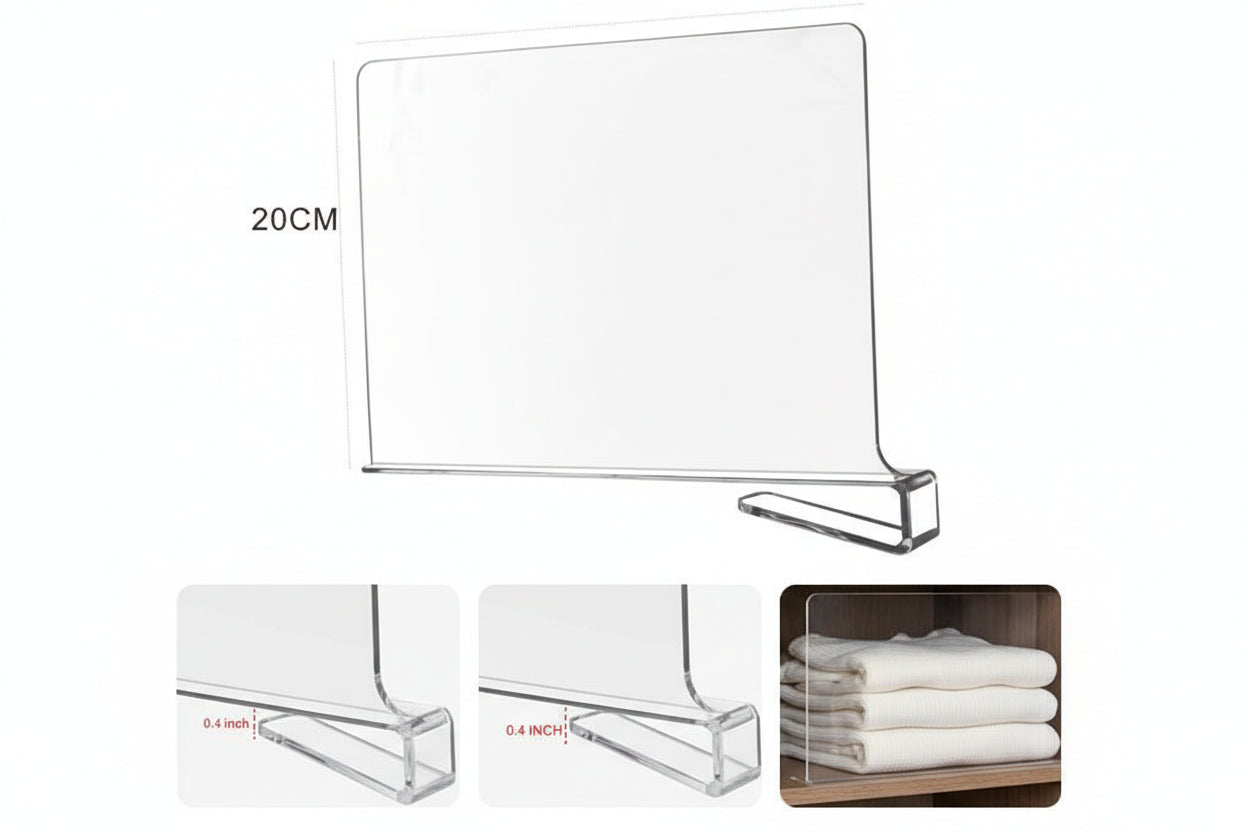 Clear Shelf Divider – 30cm Wardrobe Organiser-2