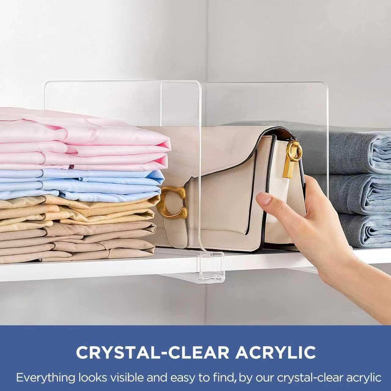 Clear Shelf Divider – 30cm Wardrobe Organiser-3