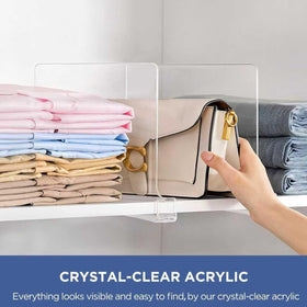 Clear Shelf Divider – 30cm Wardrobe Organiser
